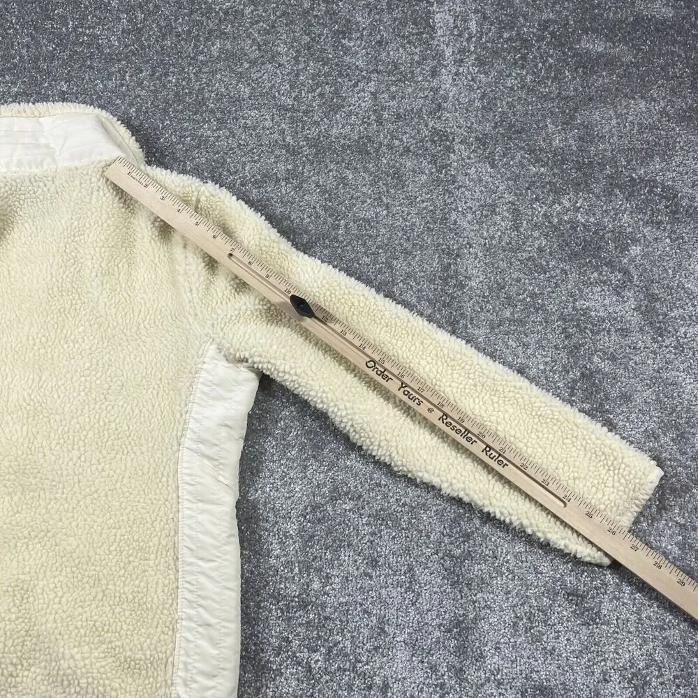 Lauren Ralph Lauren Active Jacket Womens Medium Teddy Zip Up Ivory *Description*